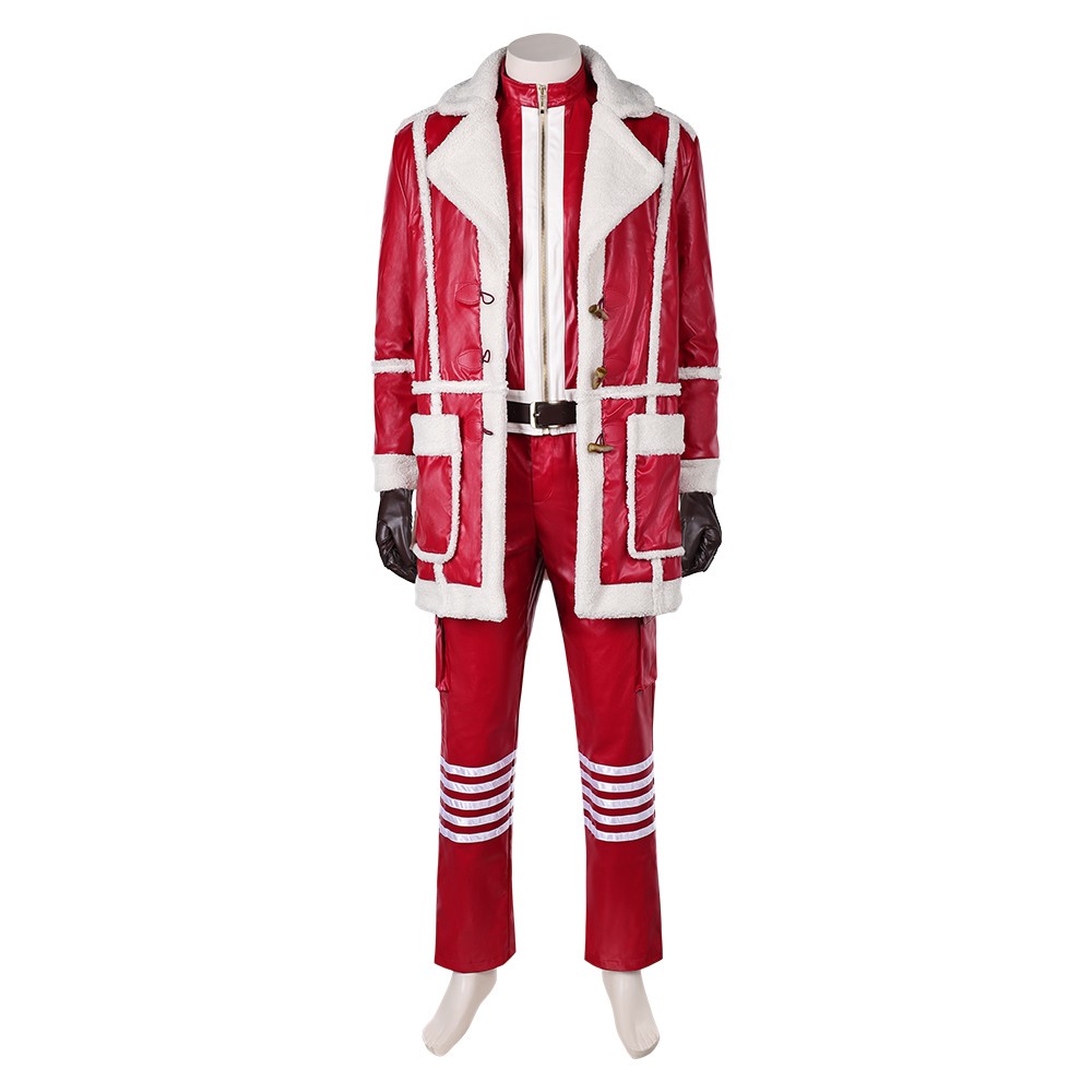 Red One (2024) Nick Men Red Jacket Fullset Christmas Cosplay Costume Halloween Carnival Outfit