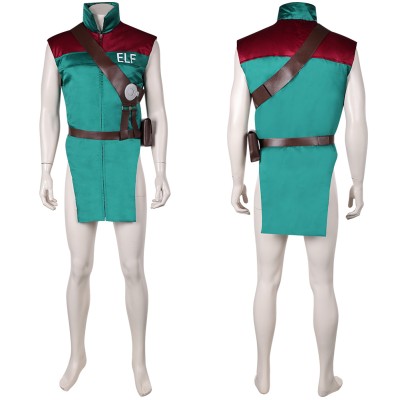 Red One (2024) Garcia Green Vest Christmas Cosplay Costume Halloween Carnival Outfit