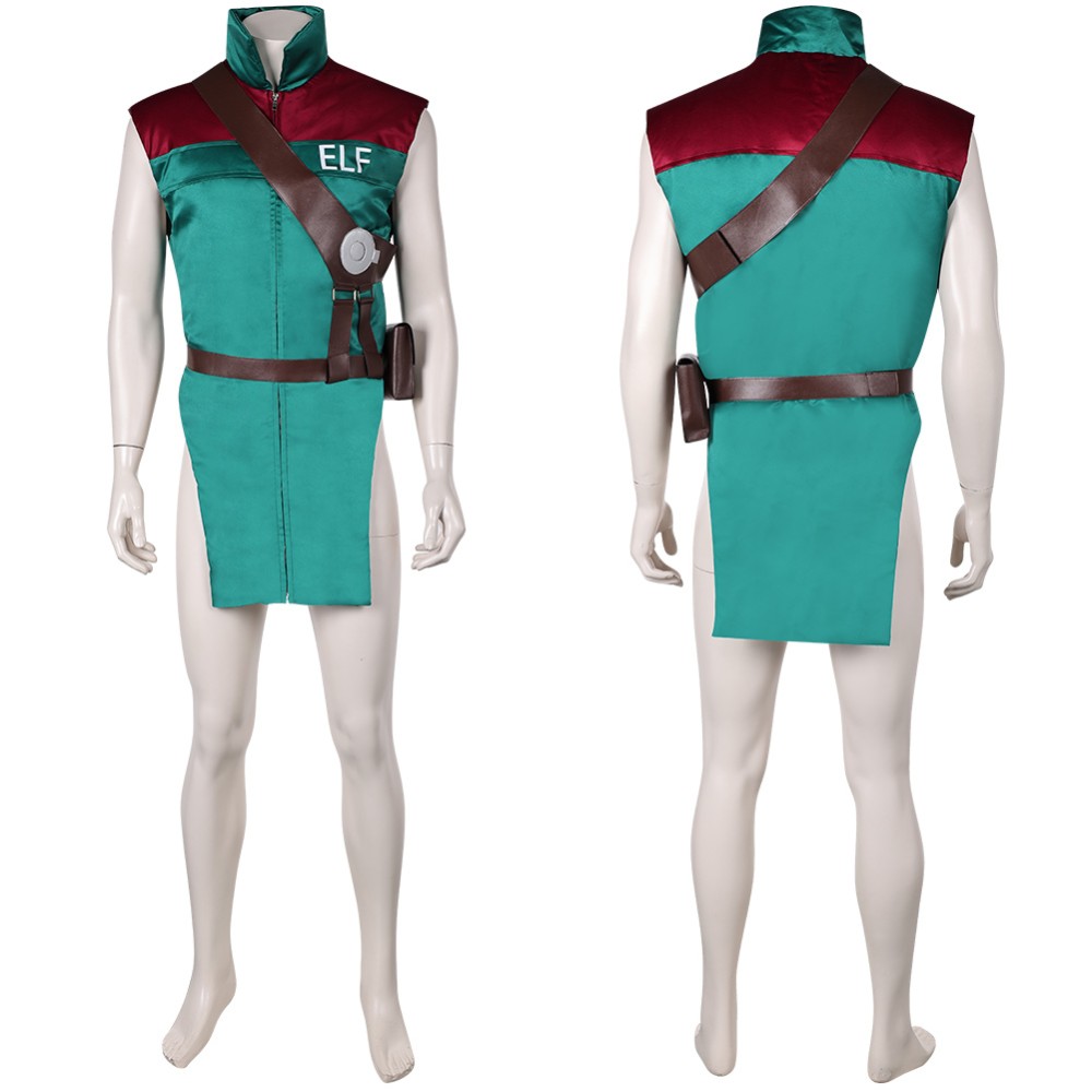 Red One (2024) Garcia Green Vest Christmas Cosplay Costume Halloween Carnival Outfit
