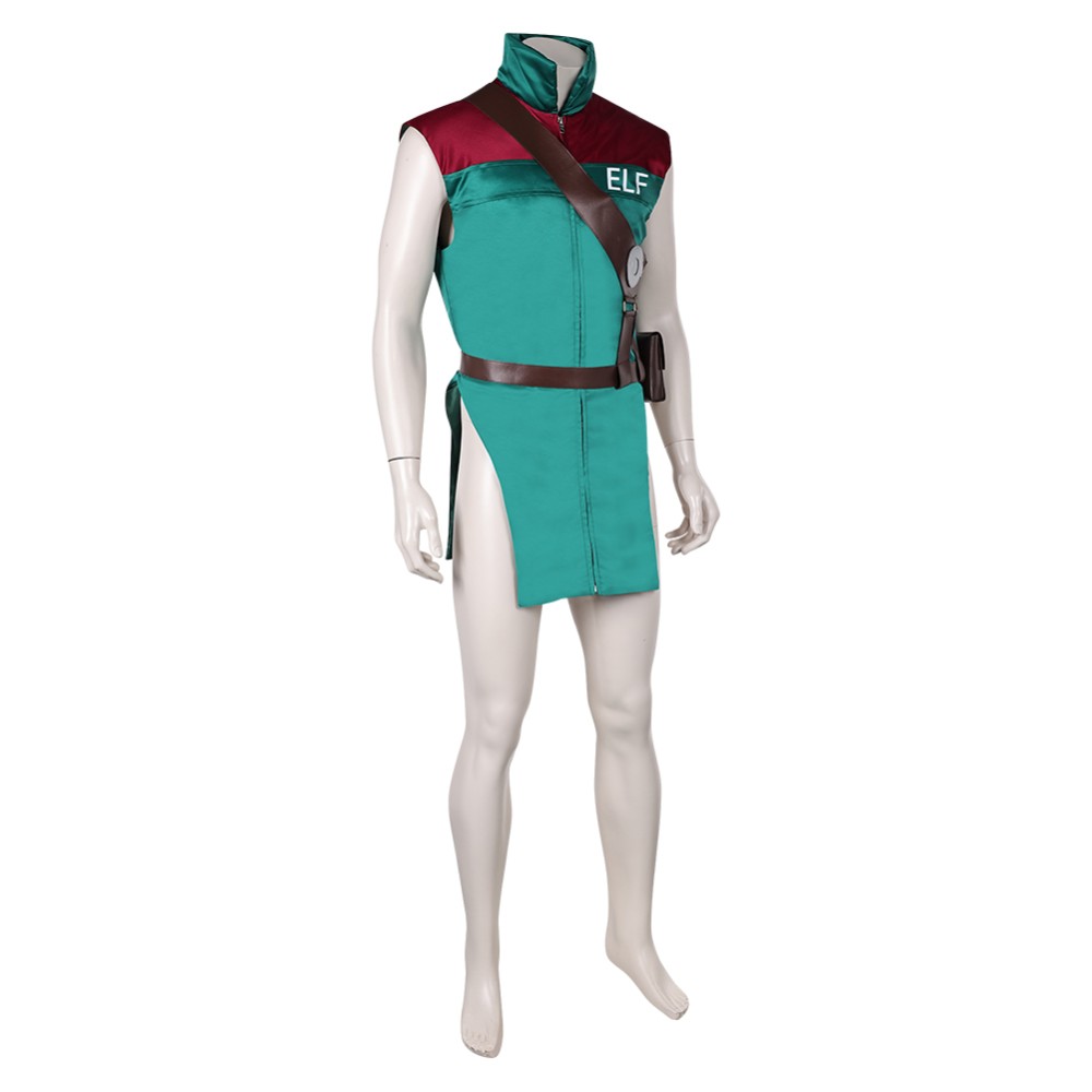 Red One (2024) Garcia Green Vest Christmas Cosplay Costume Halloween Carnival Outfit