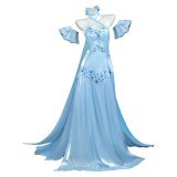 Robe de soirée bleue pour femmes Emilia Costume de cosplay Tenue de carnaval d'Halloween