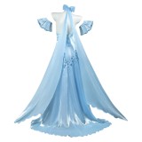 Robe de soirée bleue pour femmes Emilia Costume de cosplay Tenue de carnaval d'Halloween