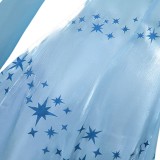 Robe de soirée bleue pour femmes Emilia Costume de cosplay Tenue de carnaval d'Halloween
