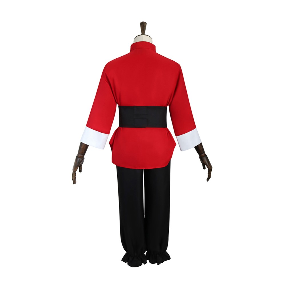 Ranma 1/2 Saotome Ranma Costume de Cosplay de Parti de Kung-Fu Rouge Chinois pour Halloween et Carnaval