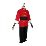 Ranma 1/2 Saotome Ranma Costume de Cosplay de Parti de Kung-Fu Rouge Chinois pour Halloween et Carnaval