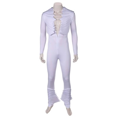 Queen Freddie Mercury White Rock and Roll Jumpsuit Suit Cosplay Costume Halloween Carnival Outfit