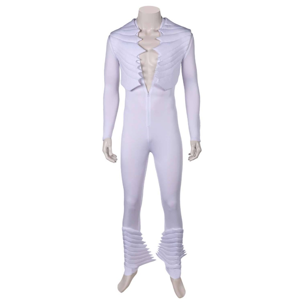 Queen Freddie Mercury White Rock and Roll Jumpsuit Suit Cosplay Costume Halloween Carnival Outfit
