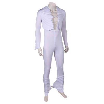 Queen Freddie Mercury White Rock and Roll Jumpsuit Suit Cosplay Costume Halloween Carnival Outfit
