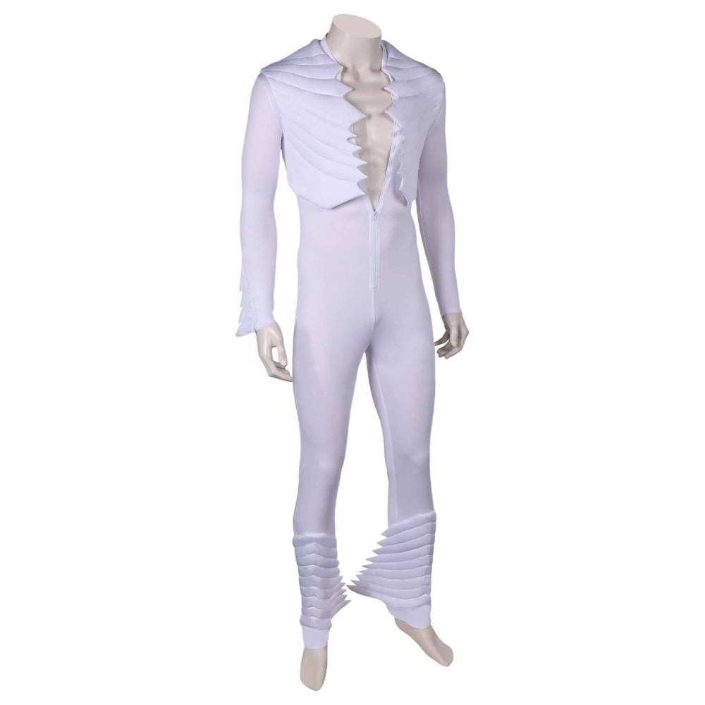 Queen Freddie Mercury White Rock and Roll Jumpsuit Suit Cosplay Costume Halloween Carnival Outfit