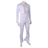 Queen Freddie Mercury White Rock and Roll Jumpsuit Suit Cosplay Costume Halloween Carnival Outfit