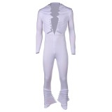Queen Freddie Mercury White Rock and Roll Jumpsuit Suit Cosplay Costume Halloween Carnival Outfit