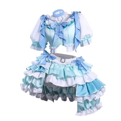 Puella Magi Madoka Magica Sayaka Miki Blue Cosplay Costume Halloween Carnival Outfit