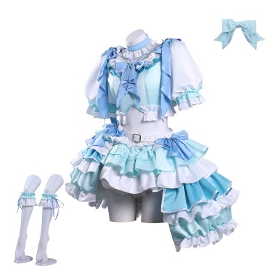 Costume de cosplay Sayaka Miki Blue de Puella Magi Madoka Magica pour Halloween et carnaval