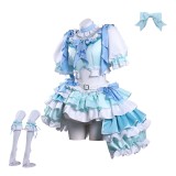 Costume de cosplay Sayaka Miki Blue de Puella Magi Madoka Magica pour Halloween et carnaval