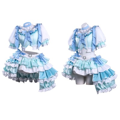Costume de cosplay Sayaka Miki Blue de Puella Magi Madoka Magica pour Halloween et carnaval