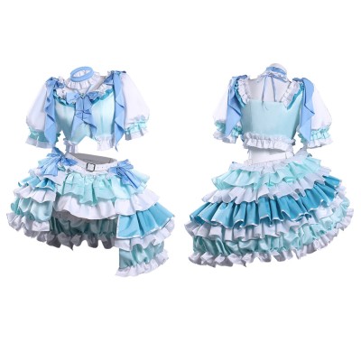 Costume de cosplay Sayaka Miki Blue de Puella Magi Madoka Magica pour Halloween et carnaval
