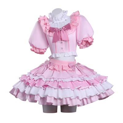 Puella Magi Madoka Magica Madoka Kaname Women Pink Dress Cosplay Costume Halloween Carnival Outfit