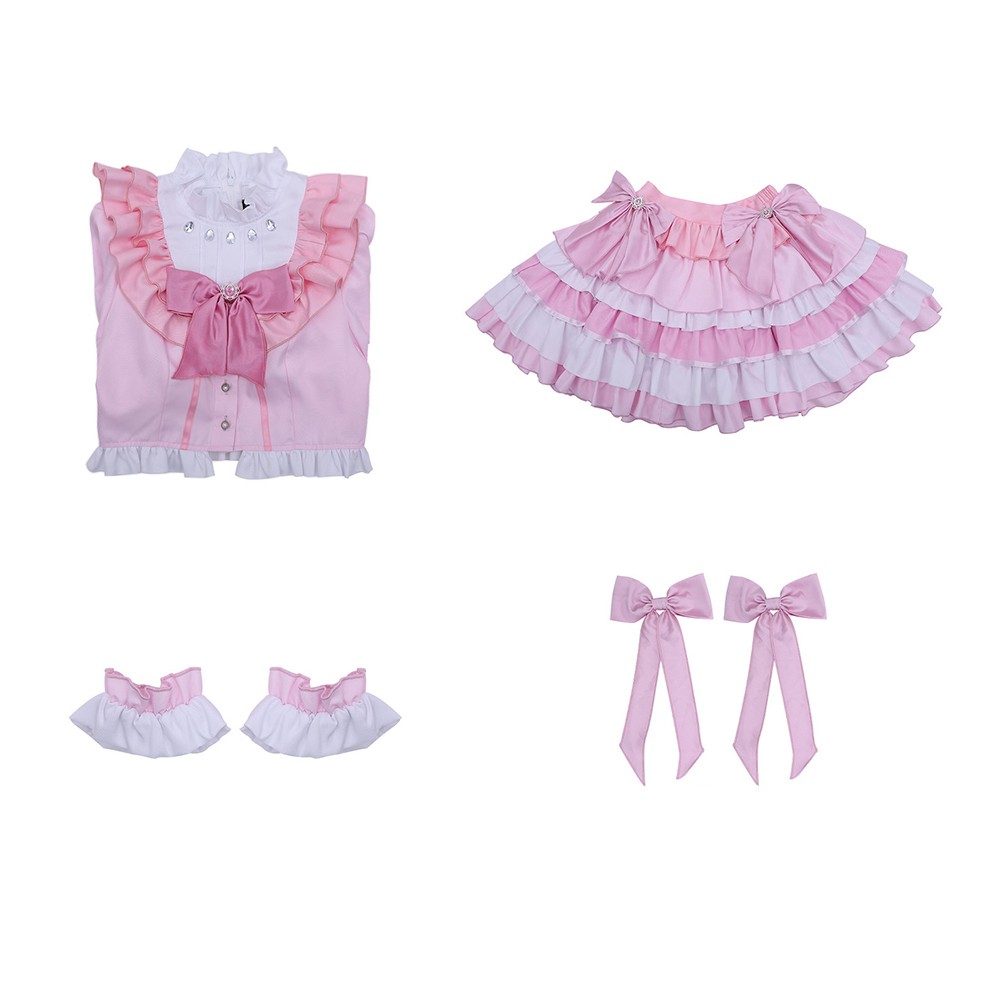 Puella Magi Madoka Magica Madoka Kaname Women Pink Dress Cosplay Costume Halloween Carnival Outfit