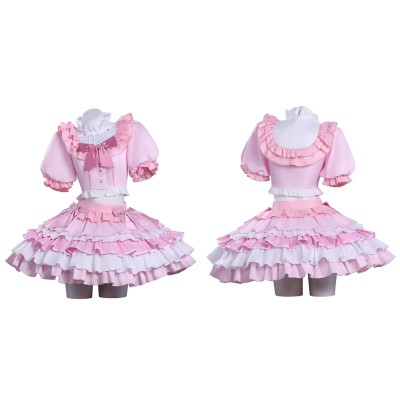 Puella Magi Madoka Magica Madoka Kaname Women Pink Dress Cosplay Costume Halloween Carnival Outfit