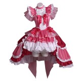Puella Magi Madoka Magica Kyoko Sakura Women Pink Dress Cosplay Costume Halloween Carnival