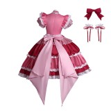 Puella Magi Madoka Magica Kyoko Sakura Women Pink Dress Cosplay Costume Halloween Carnival