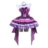 Costume de cosplay de Puella Magi Madoka Magica Akemi Homura Purple Stage Dress pour Halloween et carnaval