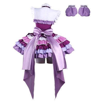 Costume de cosplay de Puella Magi Madoka Magica Akemi Homura Purple Stage Dress pour Halloween et carnaval