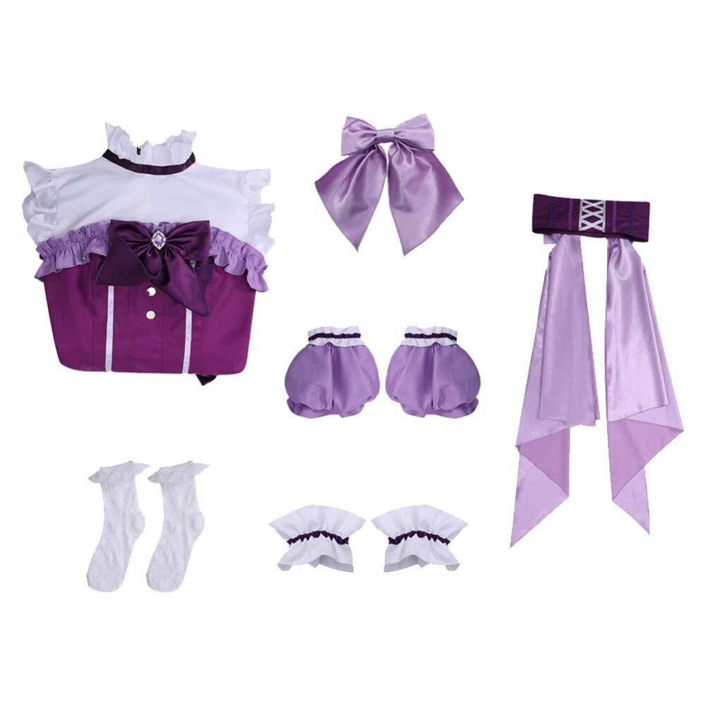 Costume de cosplay de Puella Magi Madoka Magica Akemi Homura Purple Stage Dress pour Halloween et carnaval