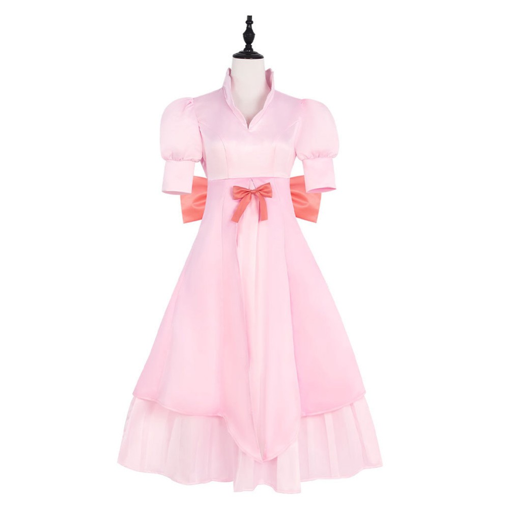 Robe rose pour femmes Pudding Costume de cosplay Tenue de carnaval d'Halloween