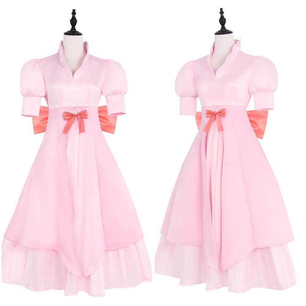 Robe rose pour femmes Pudding Costume de cosplay Tenue de carnaval d'Halloween
