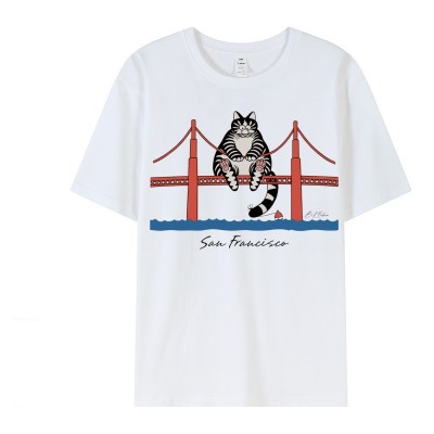 Project Hail Mary Ryland Grace White T-shirt With Cat Print Cosplay Costume Halloween Carnival