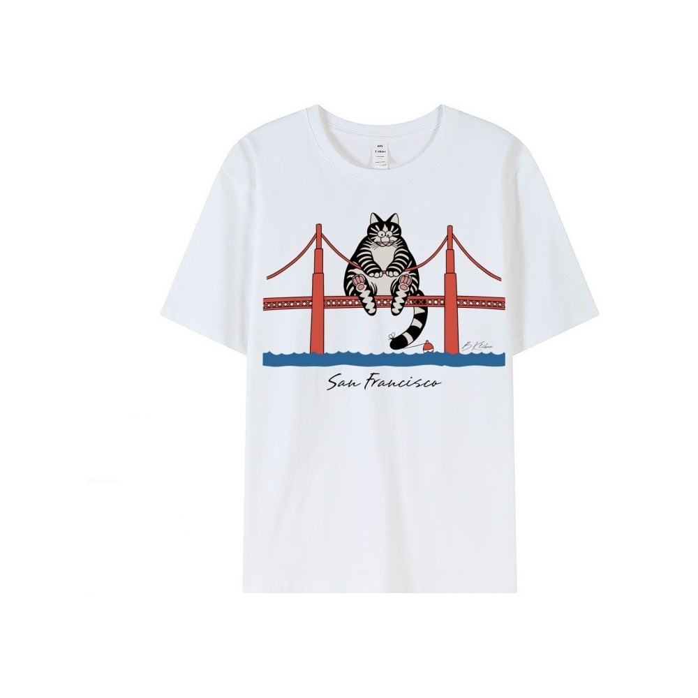 T-shirt Project Hail Mary Ryland Grace White avec impression de chat Costume de cosplay Halloween Carnaval