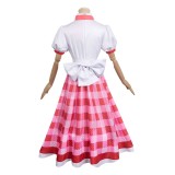 Princesse Peach : À l'affiche ! Costume de cosplay Patissier Peach en robe à carreaux avec chapeau pour Halloween et carnaval