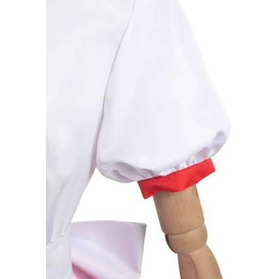 Princesse Peach : À l'affiche ! Costume de cosplay Patissier Peach en robe à carreaux avec chapeau pour Halloween et carnaval