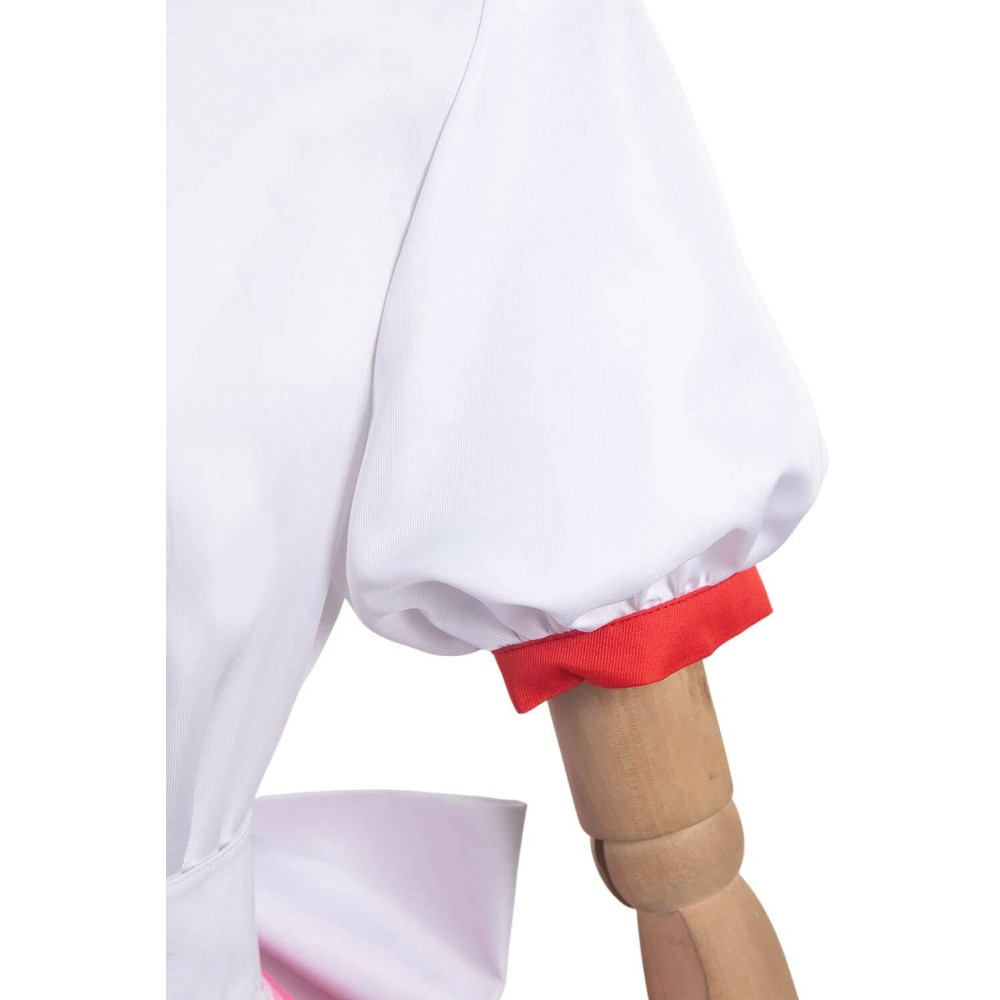 Princesse Peach : À l'affiche ! Costume de cosplay Patissier Peach en robe à carreaux avec chapeau pour Halloween et carnaval