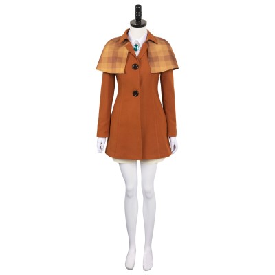 Princess Peach: Showtime! Princess Peach Brown Detective Suit Cosplay Costume Halloween Carnival Outfit