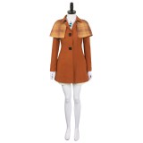 Princess Peach : Spectacle ! Costume de cosplay de la princesse Peach en costume de détective Brown pour Halloween et carnaval