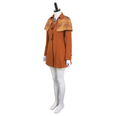 Princess Peach : Spectacle ! Costume de cosplay de la princesse Peach en costume de détective Brown pour Halloween et carnaval