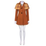 Princess Peach : Spectacle ! Costume de cosplay de la princesse Peach en costume de détective Brown pour Halloween et carnaval