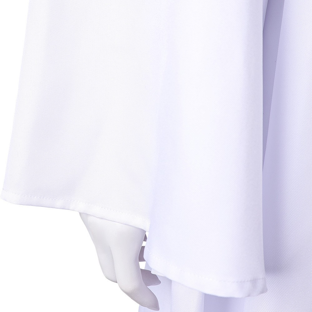 Robe blanche de cosplay pour femmes Princesse Leia Costume de Halloween Tenue de carnaval