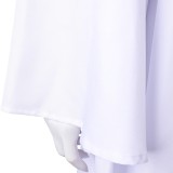 Robe blanche de cosplay pour femmes Princesse Leia Costume de Halloween Tenue de carnaval