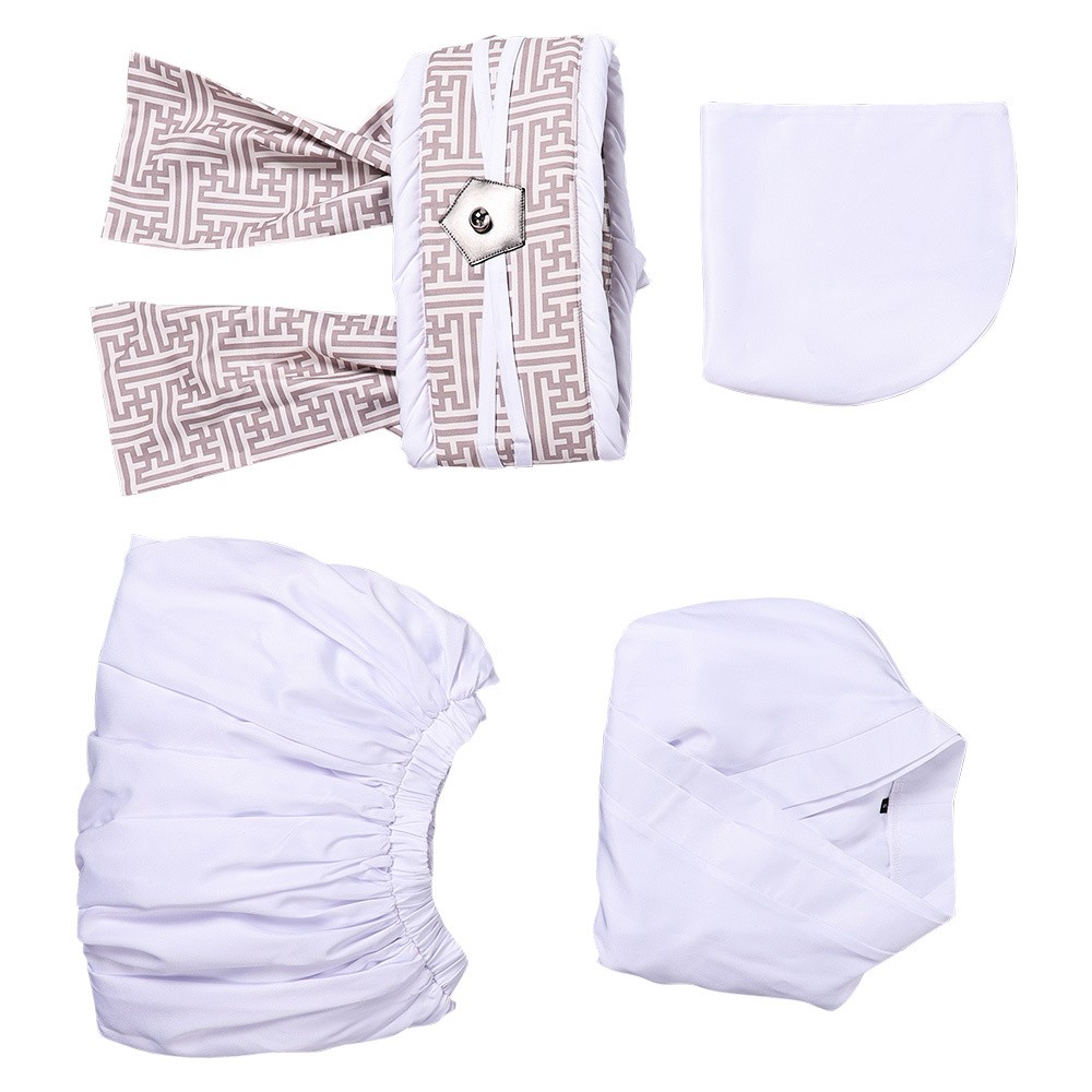 Robe blanche de cosplay pour femmes Princesse Leia Costume de Halloween Tenue de carnaval