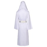 Robe Femme Princesse Leia avec Chapeau Ceinture Ensemble Costume Cosplay Halloween Carnaval Tenue