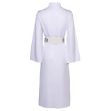 Robe Femme Princesse Leia avec Chapeau Ceinture Ensemble Costume Cosplay Halloween Carnaval Tenue