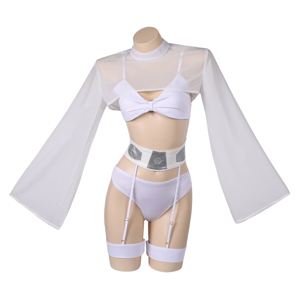 Ensemble de lingerie sexy pour femme Princess Leia, costume de fête cosplay, carnaval d'Halloween