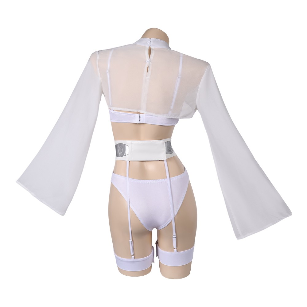 Ensemble de lingerie sexy pour femme Princess Leia, costume de fête cosplay, carnaval d'Halloween
