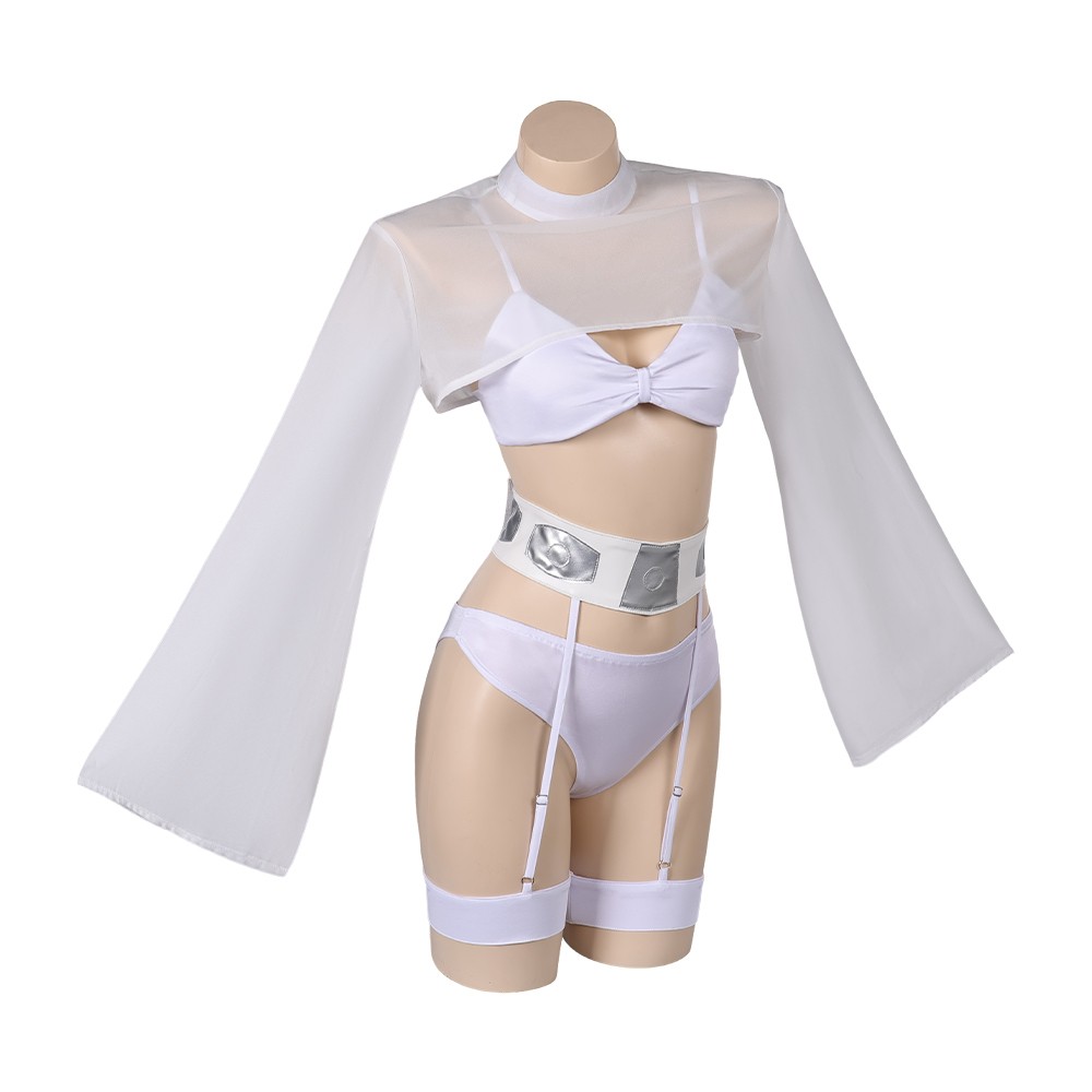 Ensemble de lingerie sexy pour femme Princess Leia, costume de fête cosplay, carnaval d'Halloween