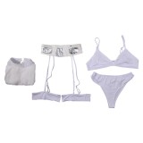Ensemble de lingerie sexy pour femme Princess Leia, costume de fête cosplay, carnaval d'Halloween