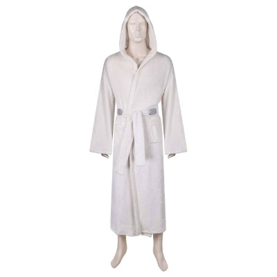 Robe de bain en flanelle unisexe Princess Leia Costume de cosplay Tenue de carnaval d'Halloween