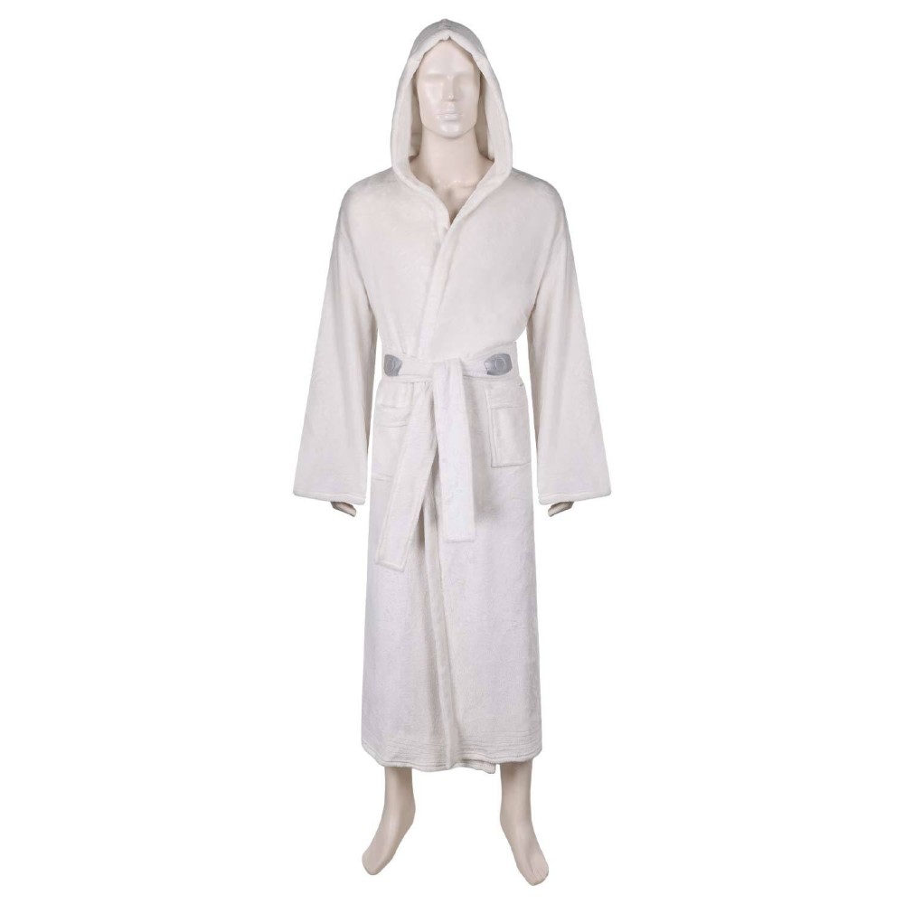 Robe de bain en flanelle unisexe Princess Leia Costume de cosplay Tenue de carnaval d'Halloween